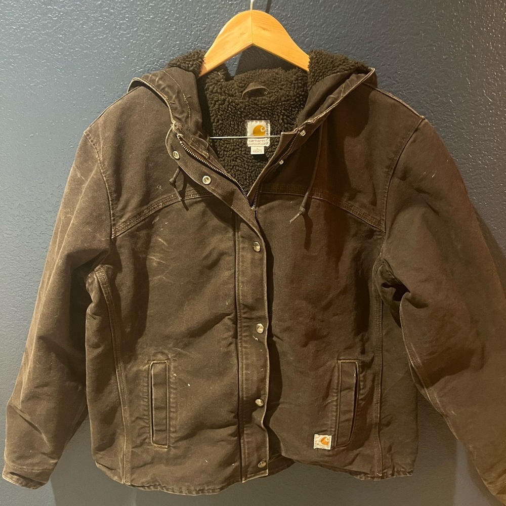 Brown Womens Carhartt Canvas Jacket